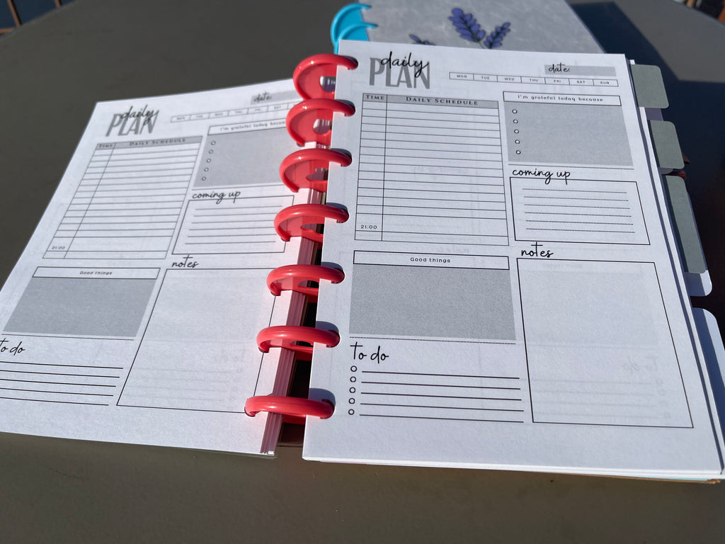 Monthly Planner Insert Pack – 5x7 Disc Bound