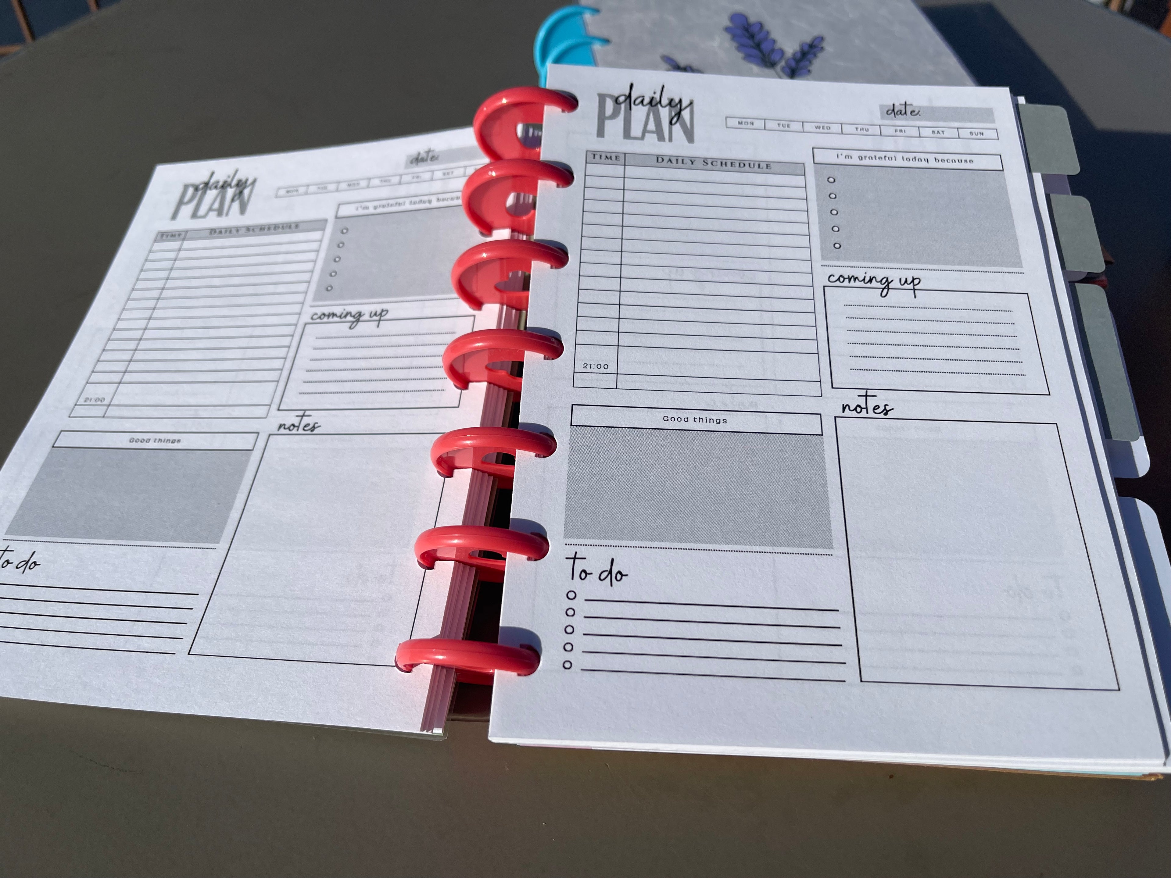 Monthly Planner Insert Pack – 5x7 Disc Bound