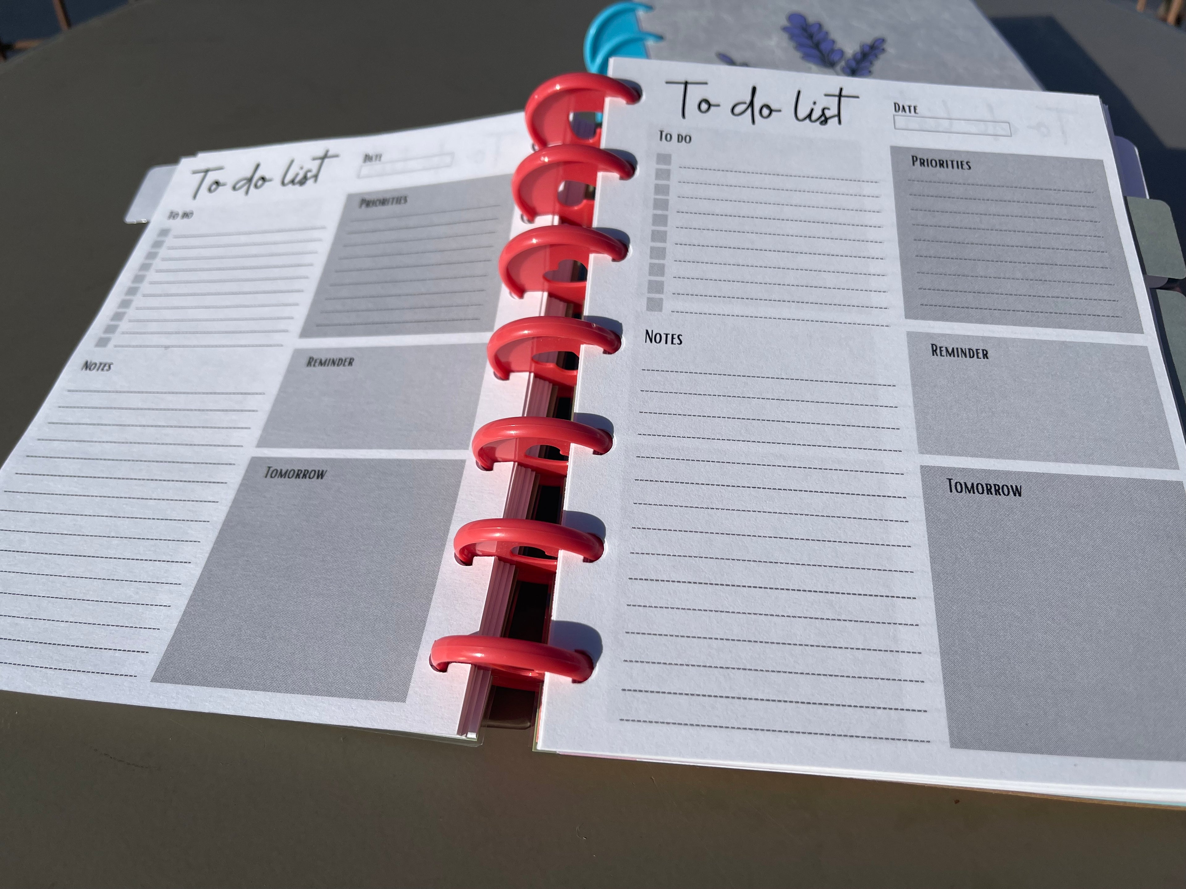 To-Do List Inserts – 5x7 Disc Bound