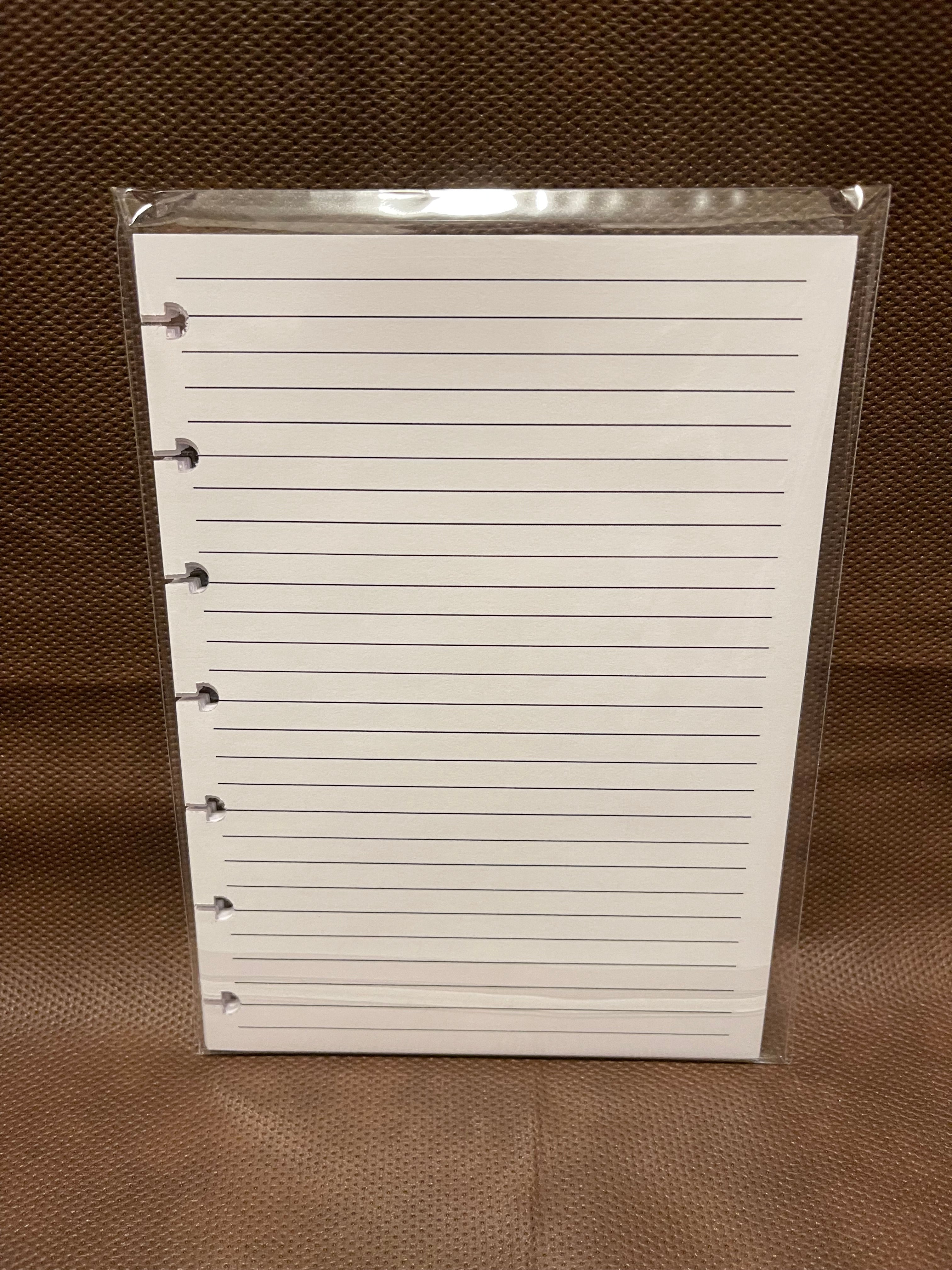 White Lined Paper Inserts – 5x7 Disc Bound