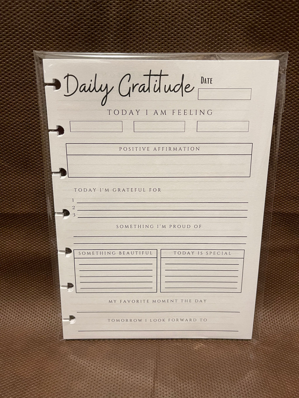 Daily Gratitude Inserts – 5x7 Disc Bound