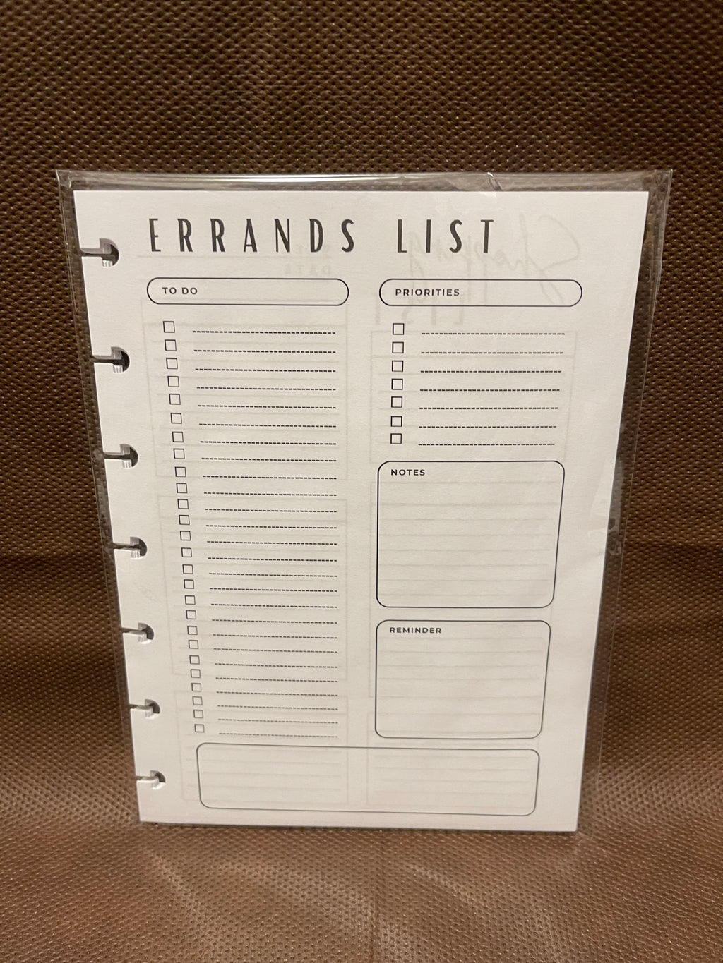 Errand & Shopping List Inserts – 5x7 Disc Bound