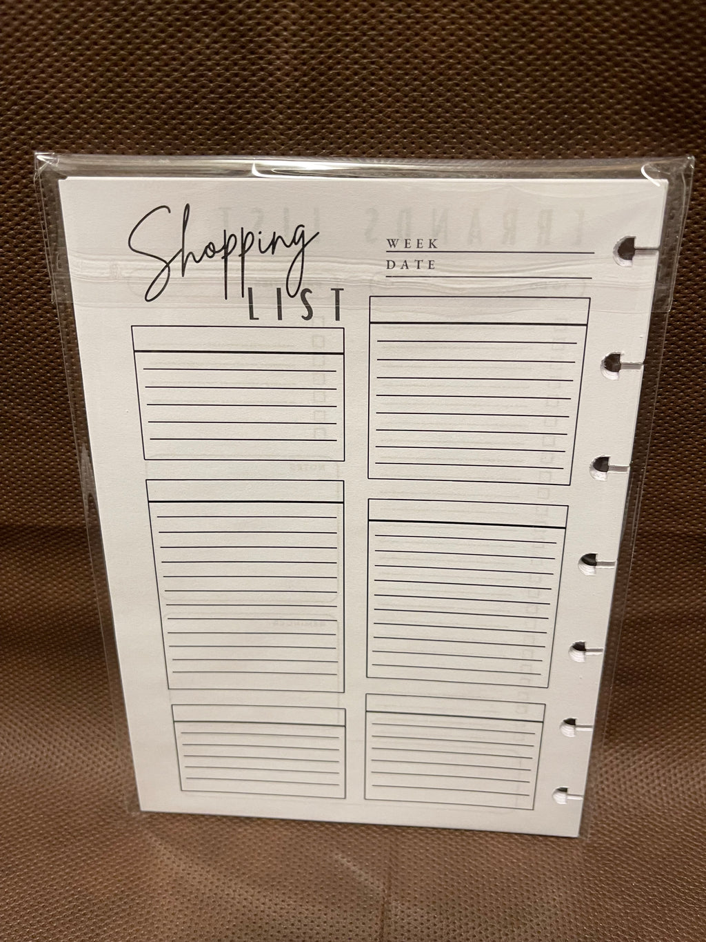 Errand & Shopping List Inserts – 5x7 Disc Bound