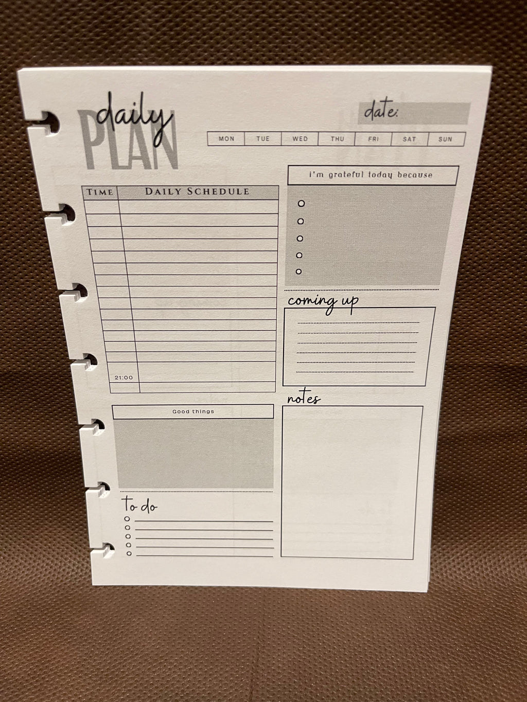 Monthly Planner Insert Pack – 5x7 Disc Bound