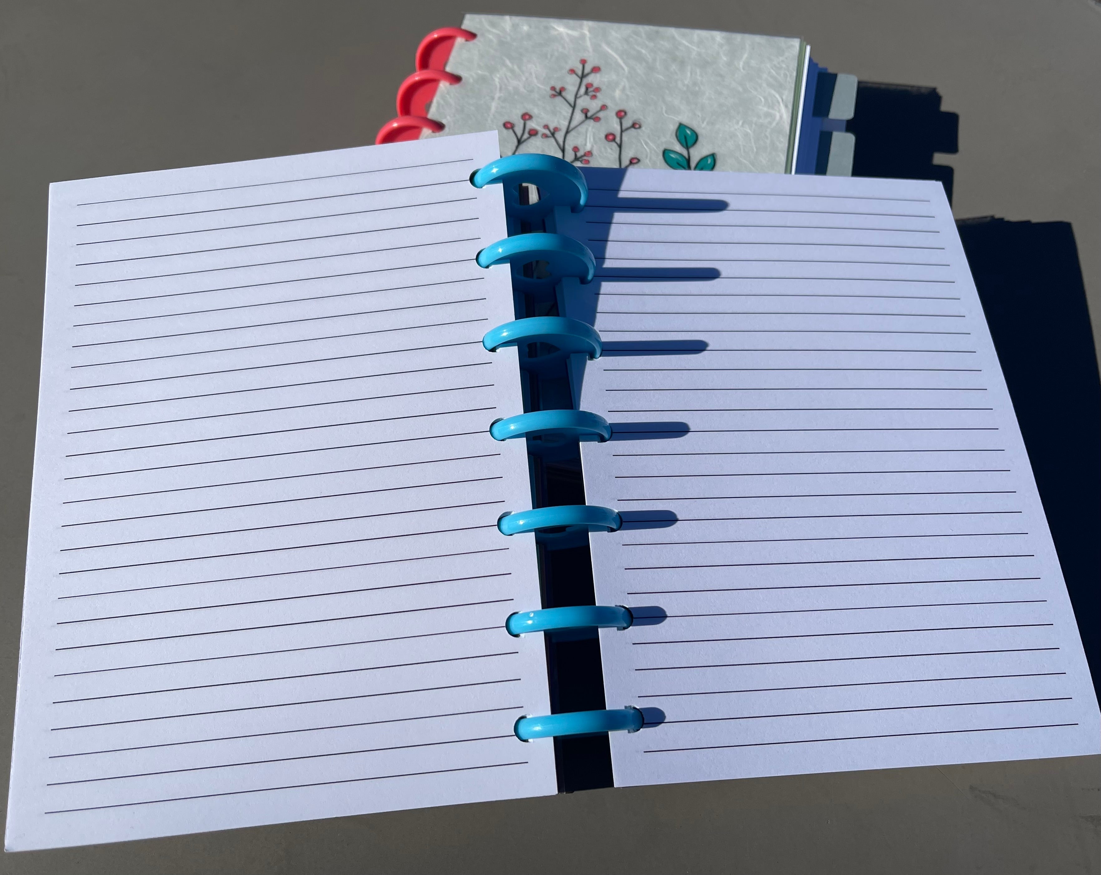 White Lined Paper Inserts – 5x7 Disc Bound